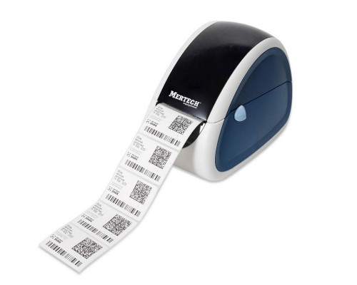 Купить Принтер этикеток Mertech LP58 EVA (203dpi, USB/RS-232, Белый/Синий) от Mertech