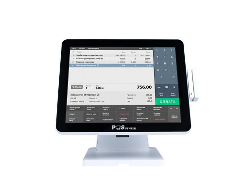 Купить Сенсорный терминал 15" POSCenter Atlas (PCAP, J4125, 8/128Gb, MSR, Белый, без ОС) от POScenter